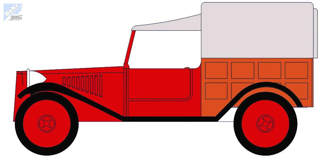 BuBi-model H080001 Tatra T 11 ,,červená s plachtou,, !!! AKCE !!!