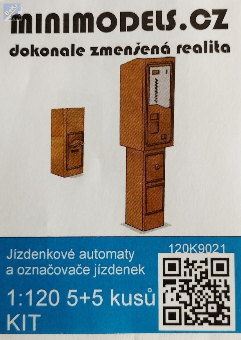 Minimodels 120K9021 Jízdenkové automaty a označovače jízdenek, 5 + 5ks - stavebnice