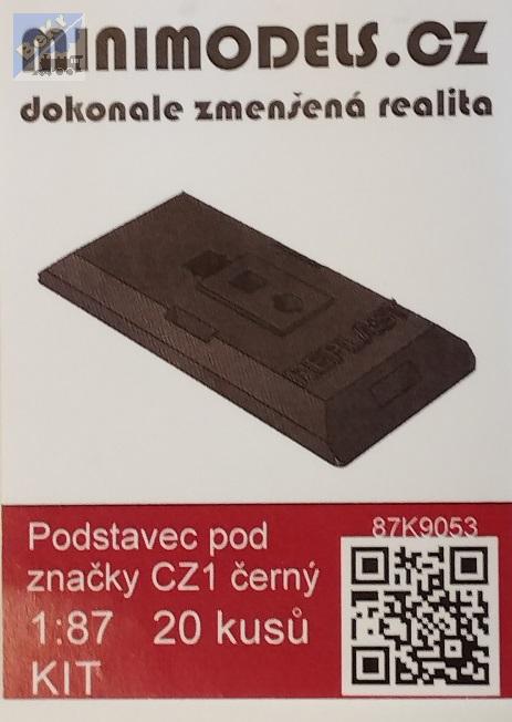 Minimodels 87K9053 Podstavec pod značky CZ1, černý, 20ks/bal.