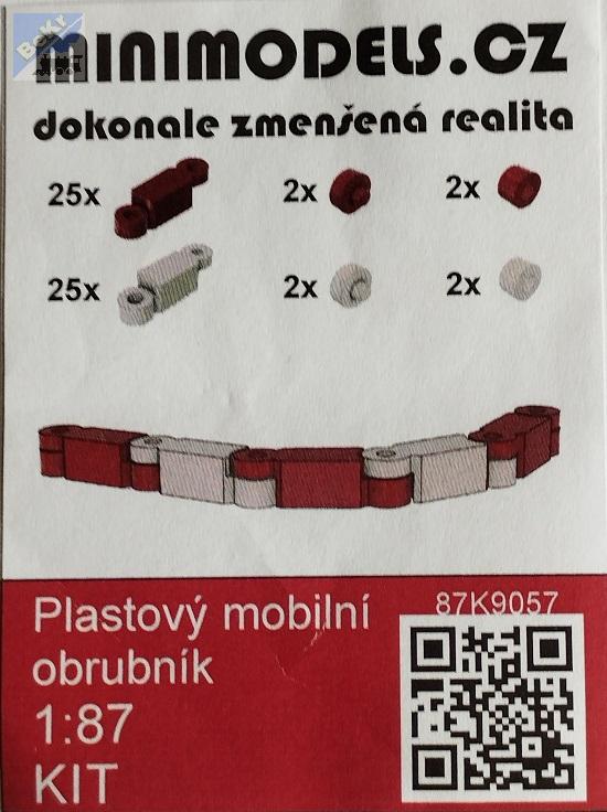 Minimodels 87K9057 Plastový mobilní obrubník, stavebnice plast