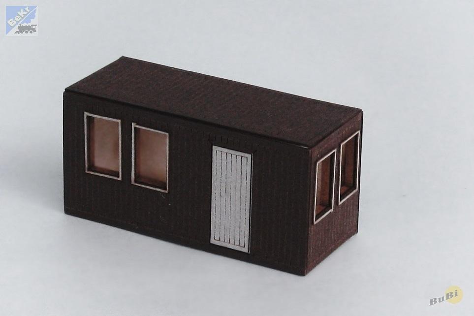BuBi-model TT70035 Obytný kontejner, 49 x 24 x 17 mm, barvená stavebnice Laser-Cut