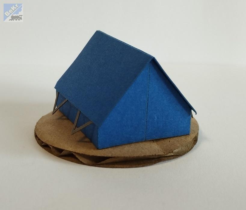 BuBi-model H070076Hm Stan áčko, modrý, 30 x 23 x 20 mm, hotový, sestavený a nabarvený model