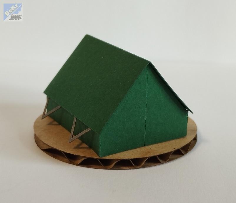 BuBi-model TT70076Hz Stan áčko, zelený, 23 x 18 x 15mm, hotový, sestavený a nabarvený model