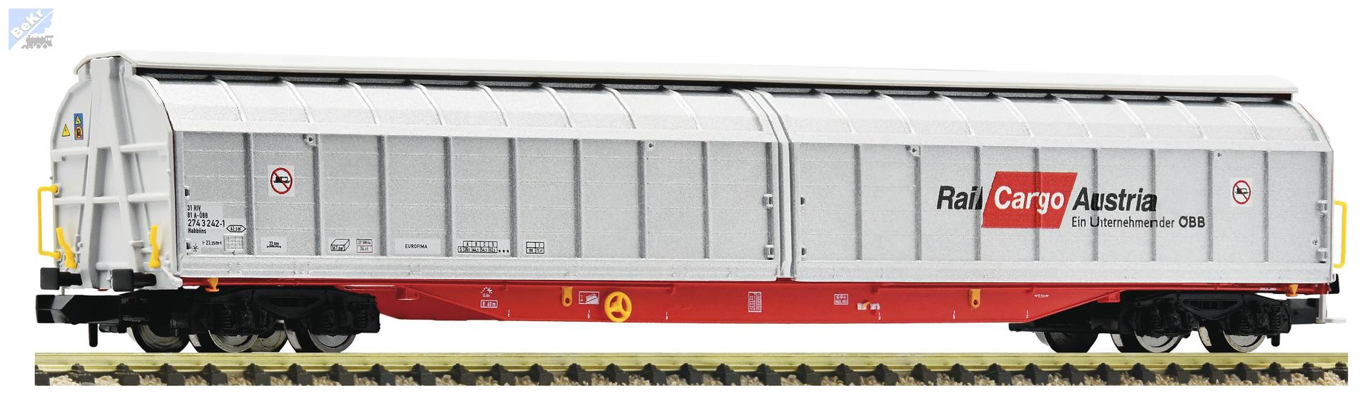 Fleischmann 6660006 Uzavřený 4-osý vůz Habbiins s posuvnými stěnami ÖBB - Rail Cargo Austria