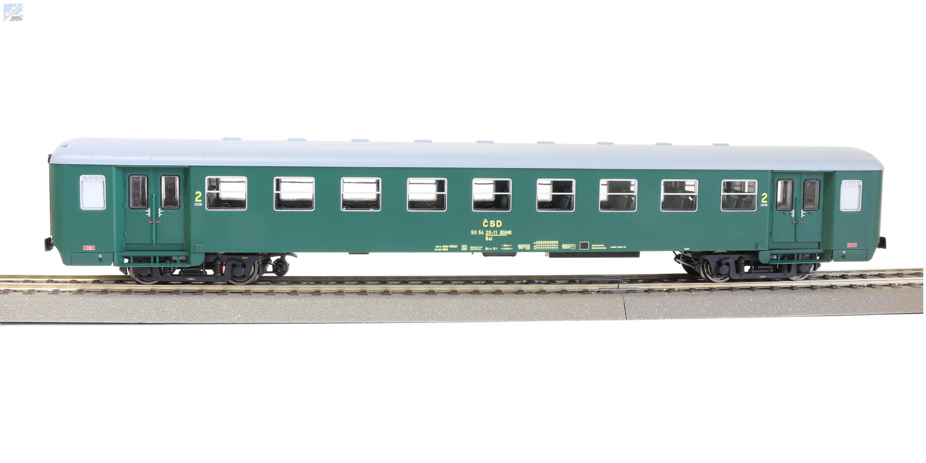 Igra model 97110045 Osobní 4-osý vůz 2. tř., Bai, 8dv., Depo-Praha II. ČSD