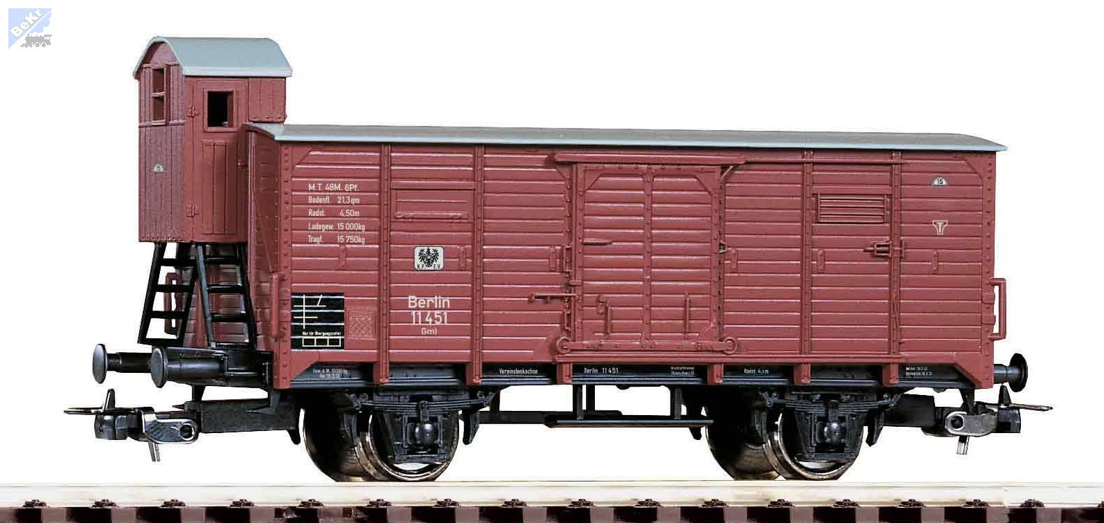Piko 24503 Uzavřený 2-osý vůz Gml s brzdařskou budkou Berlin K.P.E.V.