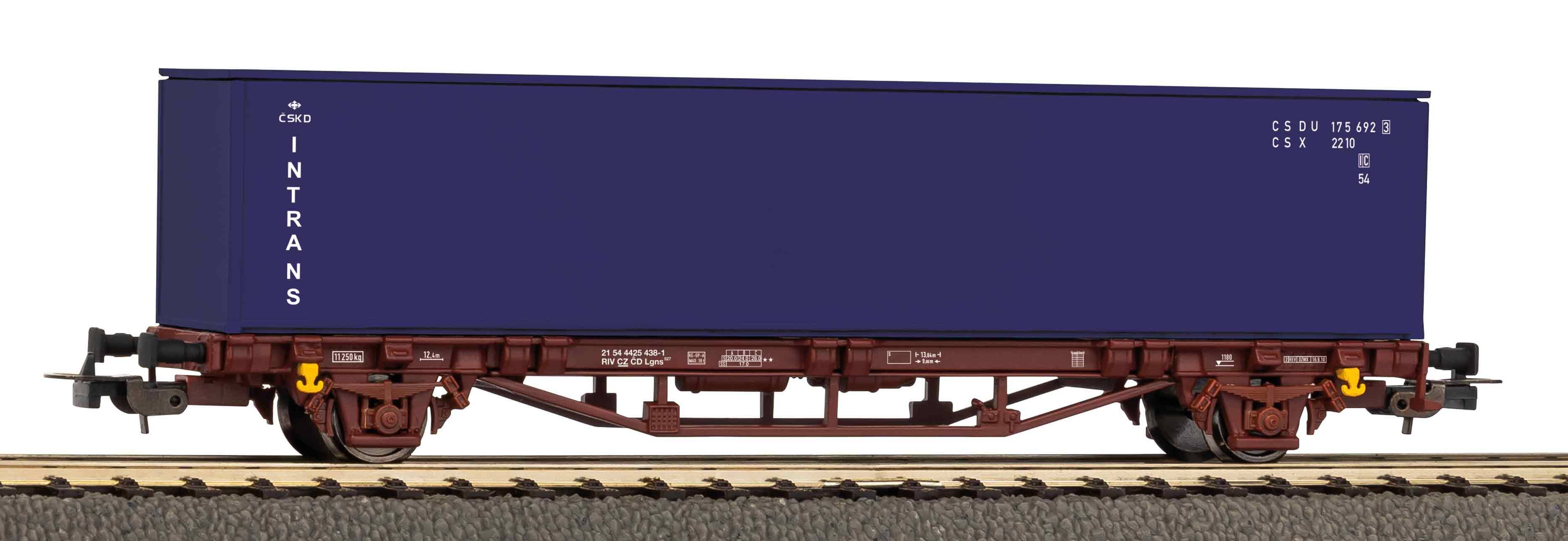 Piko 27719 Kontejnerový 2-osý vůz Lgns ložený kontenerem Intrans ČD