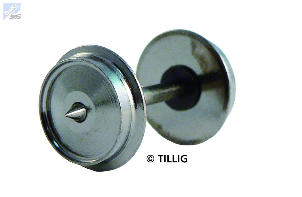 Tillig 76900 Dvojkolí soustružené průměr 11 mm,  oska 24,4 mm jednostranně izolované, 1ks