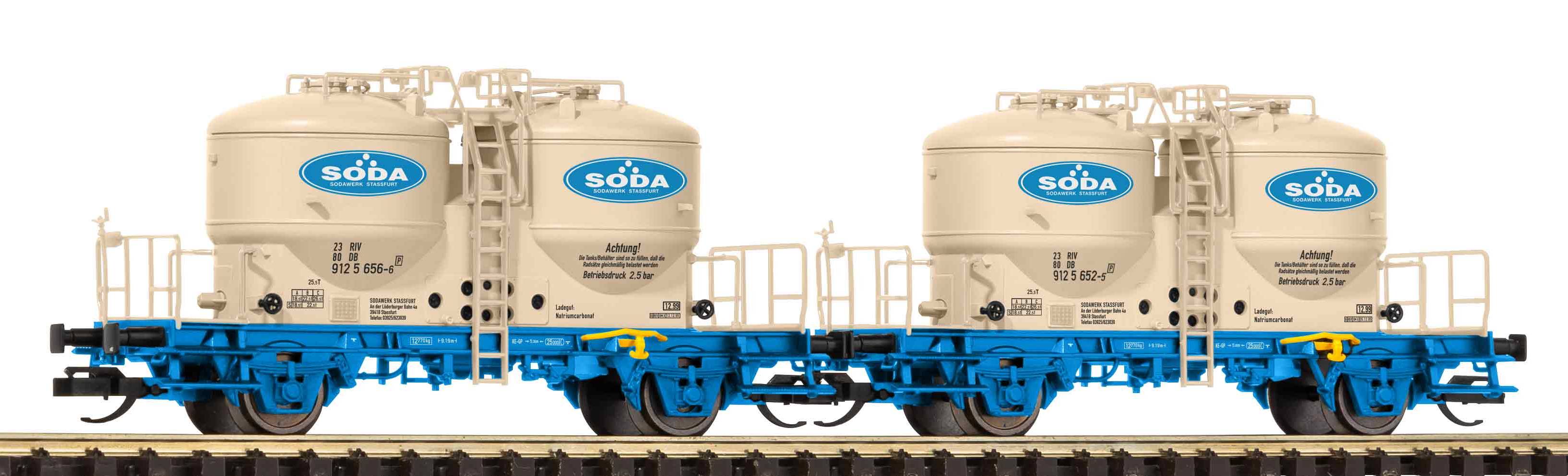 Piko 47682 Set dvou nádobových 2-osých vozů na sody "Soda" DB AG