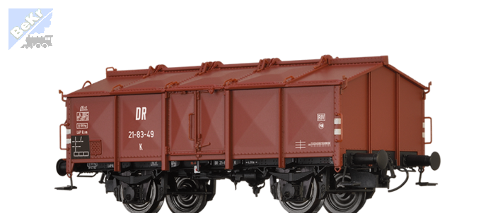 Brawa 50545 Uzavřený 2-osý vůz K s odklápěcími víky (Klappdeckelwagen) DR