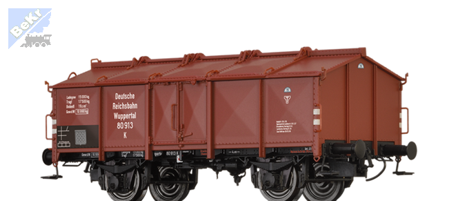Brawa 50539 Uzavřený 2-osý vůz K s odklápěcími víky (Klappdeckelwagen) DRG