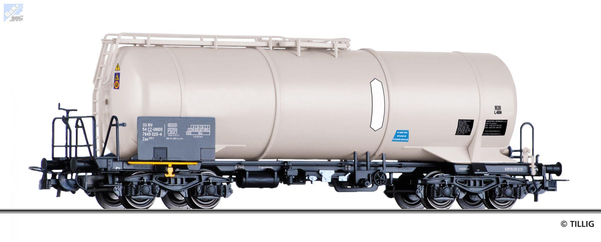 Tillig 70057 Kotlový 4-osý vůz Zas Unipetrol Doprava s.r.o.