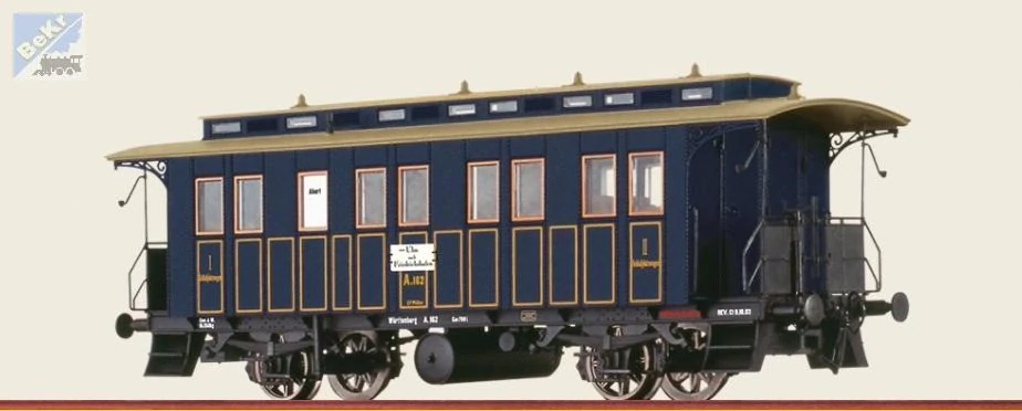 Brawa 45619 Lůžkový 2-osý vůz 1. / 2. tř. Württemberg K.W.St.E