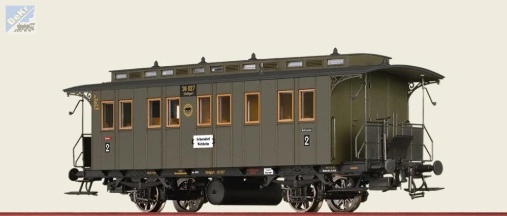 Brawa 45621 Osobní 2-osý vůz 2. tř. Bi DRG