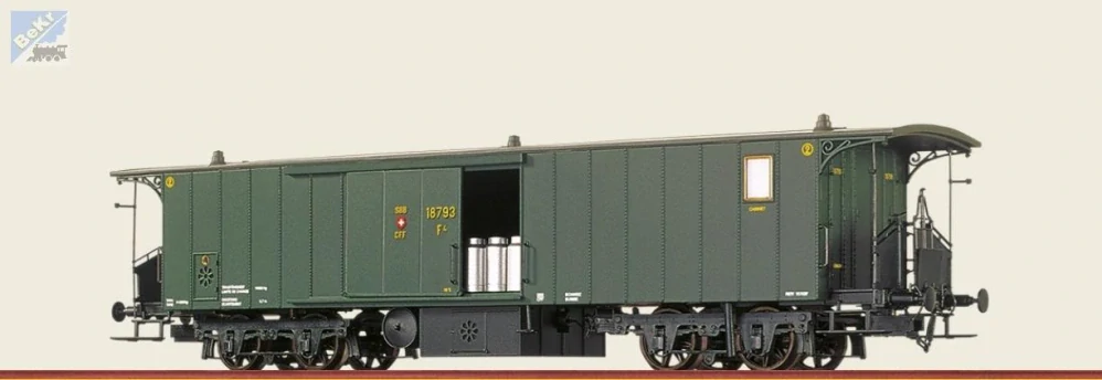 Brawa 45715 Zavazadlový, služební 4-osý vůz F4 SBB