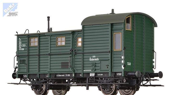 Brawa 48372 Zavazadlový, služební 2-osý vůz Pwg BBÖ