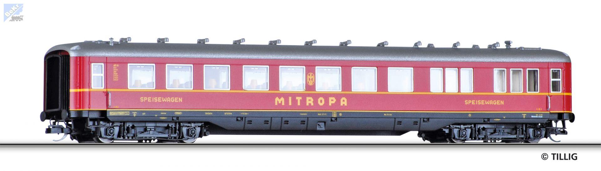 Tillig 16980 Jídelní, restaurační 4-osý vůz WR4ü-39 „MITROPA“ DRG