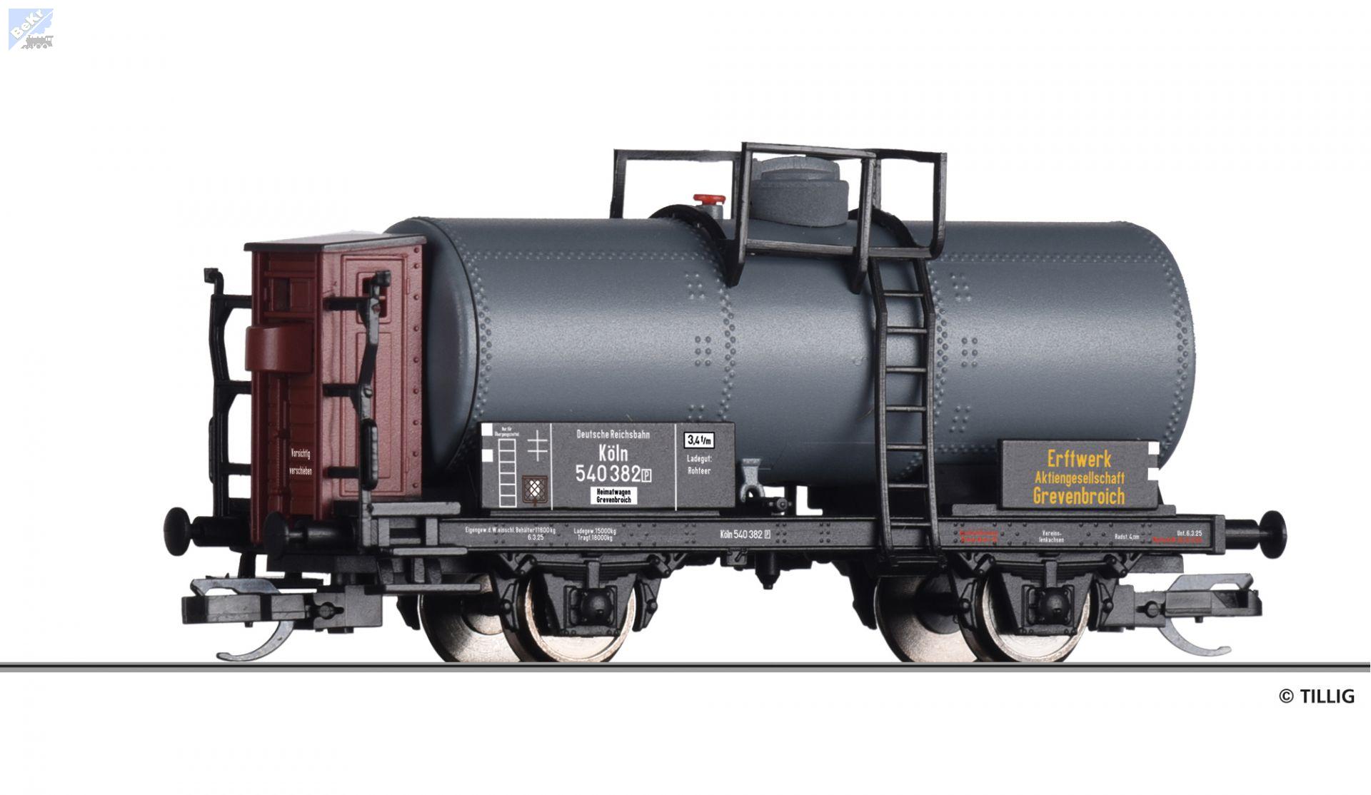 Tillig 95874 Cisterna 2-osá „Erftwerk AG, Grevenbroich“ DRG
