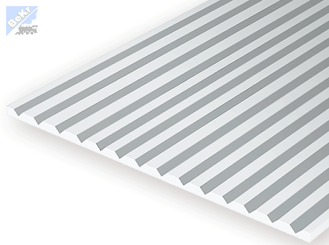 Evergreen 4040 Deska 150 x 300 x 1.0mm, drážky tvaru V ,rozteč 1.0mm, šířka drážky 0.28mm, polystyren-PS