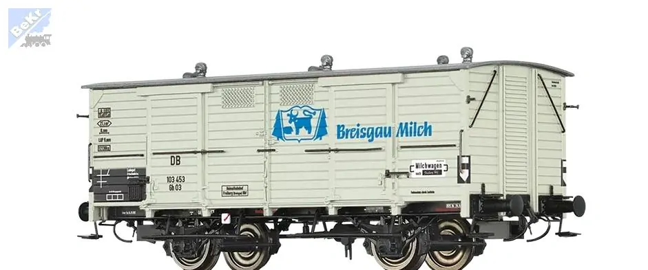 Brawa 50359 Uzavřený 2-osý vůz Gh03 "Breisgau Milch" DB