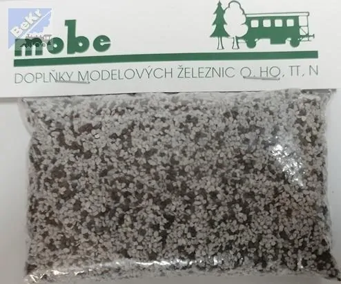 Mobe 539021 Štěrk míchaný šedý, hnědý, černý, cca 170g
