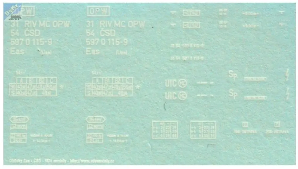 Bramos 7001 10 Obtisk ČSD Eas 31 54 597 0 115-9