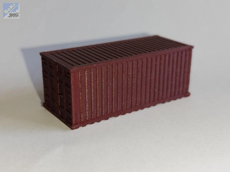 Vláčky 3D print 21066 Kontejner hnědý