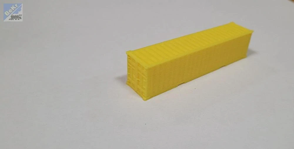 Vláčky 3D print 10240 Kontejner 40 žlutý