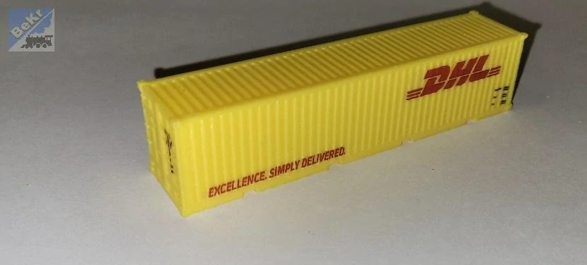 Vláčky 3D print 20241 Kontejner 40 DHL žlutý