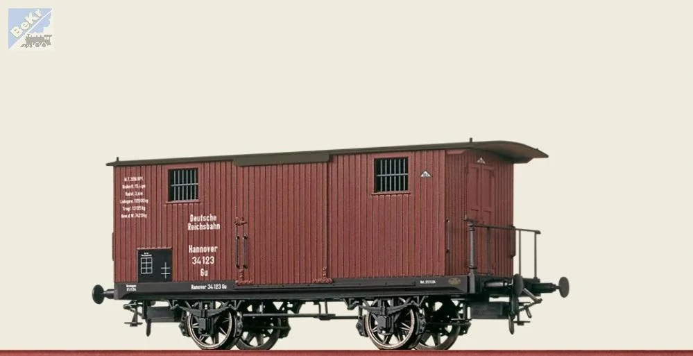 Brawa 47728 Uzavřený 2-osý vůz Gu DRG