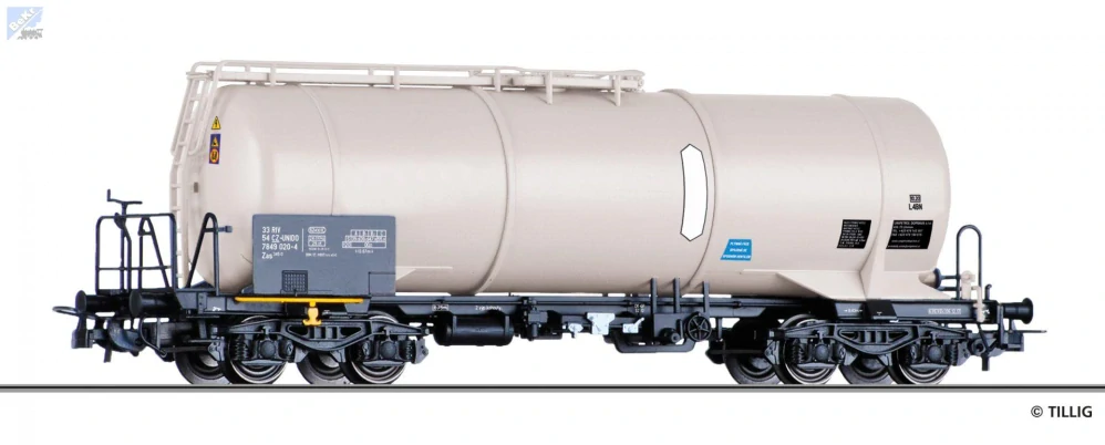 Tillig 77057 Kotlový 4-osý vůz Zas345.0 CZ-UNIDO