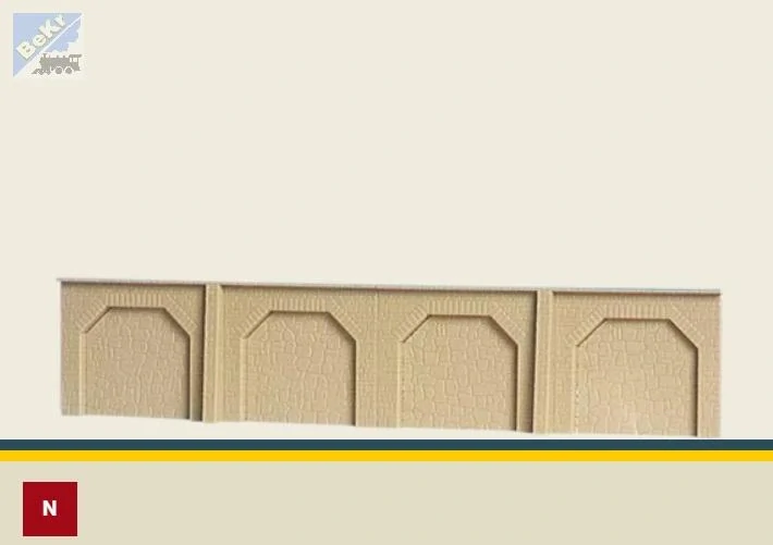 Brawa 2700 Opěrná zeď se 2 arkádami, 2 x 50 x 120 mm, celková délka 240 mm