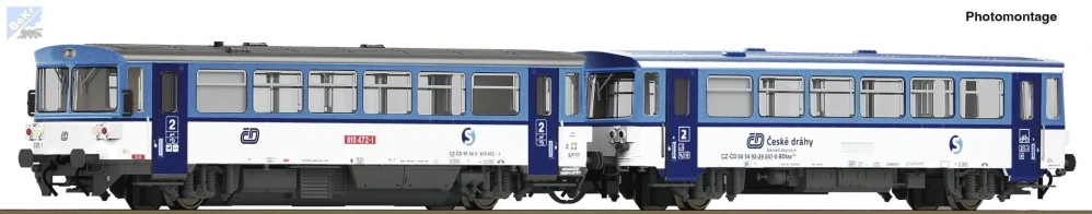 Roco 7780005 Motorový 2-osý vůz 810 159-4 s přívěsným vozem 011 426-4 ZSSK