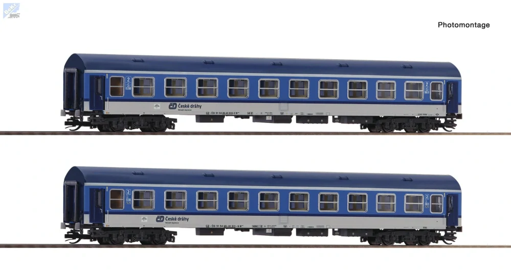 Roco 6280020 Set dvou osobních 4-osých vozů 2. tř. B ČD Najbrt