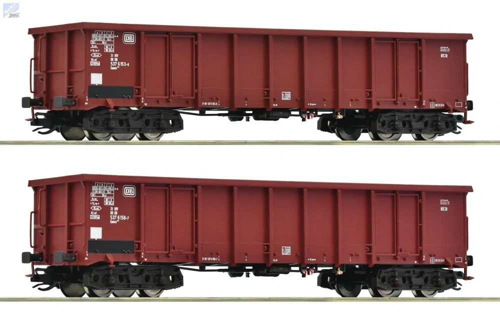 Roco 6680016 Set dvou vysokostěnných 4-osých vozů Eanos DB