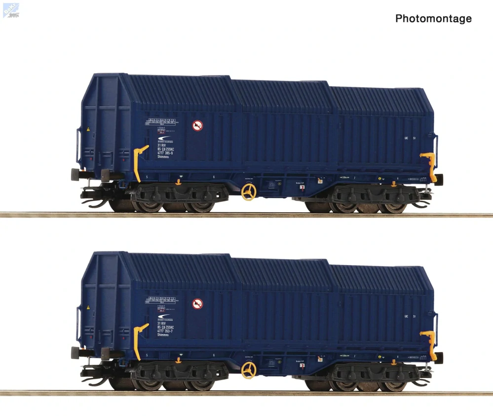 Roco 6680013 Set dvou uzavřených teleskopických 4-osých vozů Shimmns ZSSK CARGO
