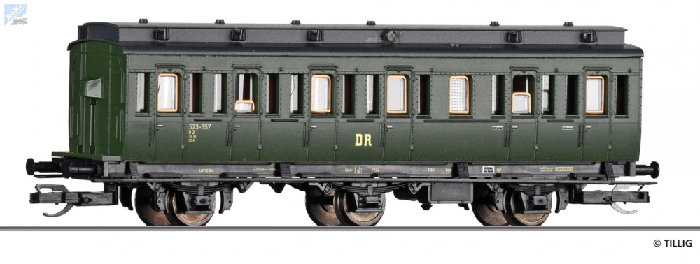 Tillig 13157 Osobní 3-osý vůz 2. tř,. B 3 DR