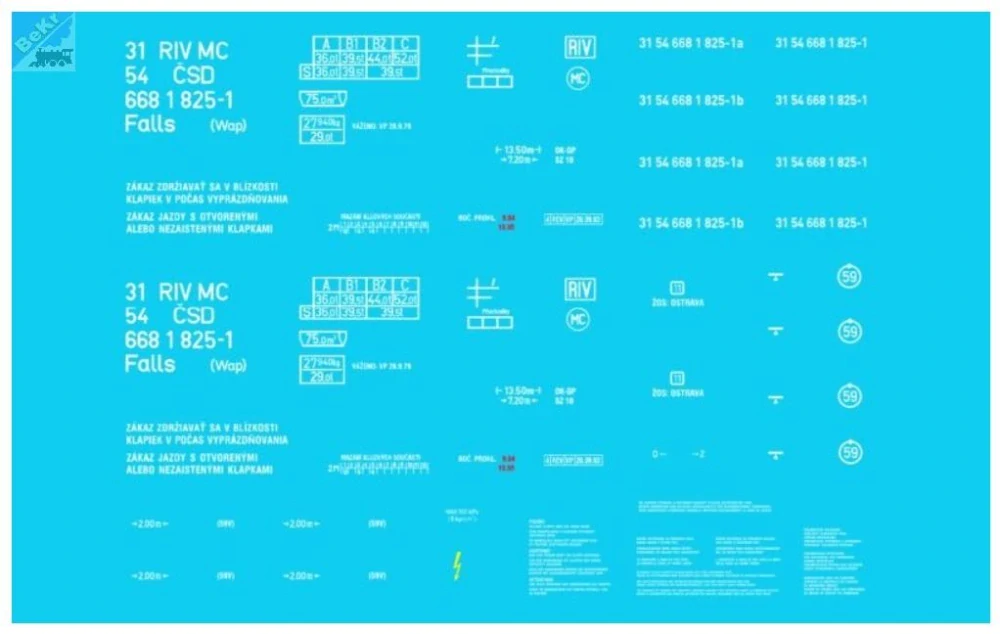 Bramos 7000 13 Obtisk ČSD Wap 31 54 668 1 825-1