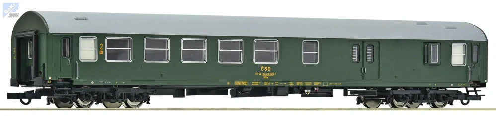Roco 6200168 Osobní 4-osý vůz 2. tř. BDa Y/B-70 se služebním oddílem ČSD