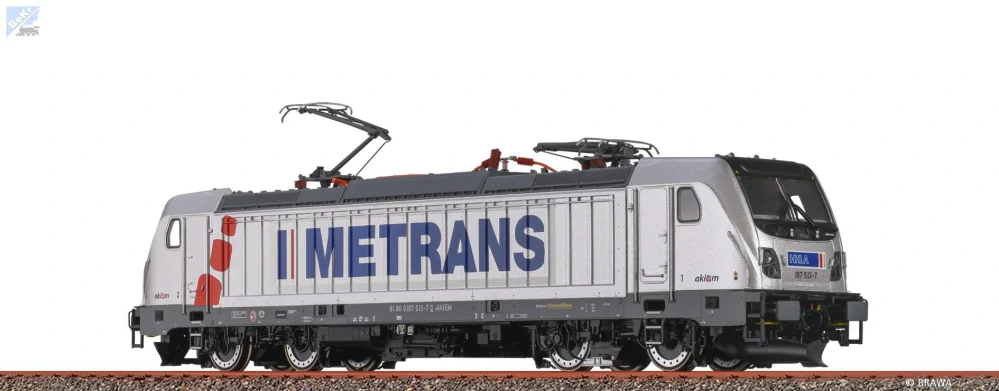 Brawa 43850 Elektrická lokomotiva 187 513-7 TRAXX METRANS D - AKIEM
