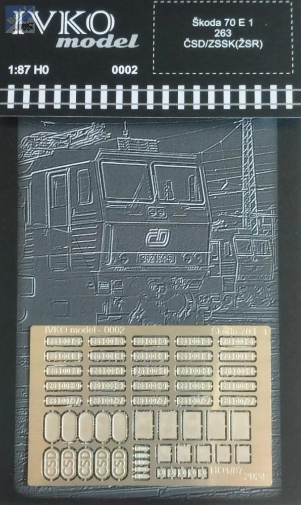IVKO model 0002 Leptané doplňky na elektrickou lokomotivu Škoda 70 E 1, 263, ČSD / ZSSK (ŽSR)