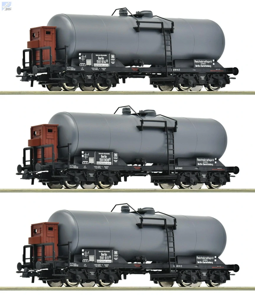 Roco 6600062 Set tří 4-osých kotlových vozů DRG