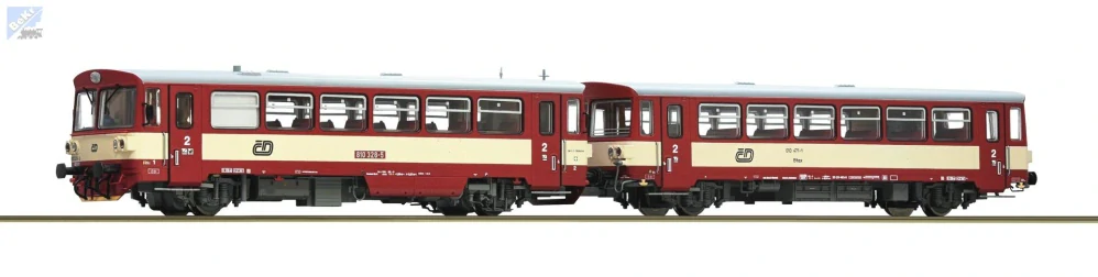 Roco 7710022 Motorový vůz 810 328-5 s přívěsným vozem Btax 010 471-1 ČD se zvukem
