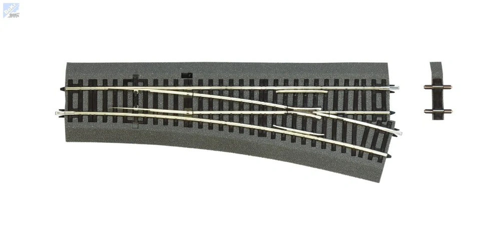 Roco 42535 Wr15 ROCO LINE dřevěné pražce s podložím, výhybka rovná pravá, délka 230mm, R 873,5/15°