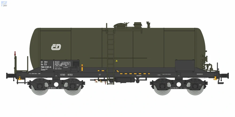 Igra model 96101010 Kotlový 4-osý vůz Zaes ČD zelená, stavebnice