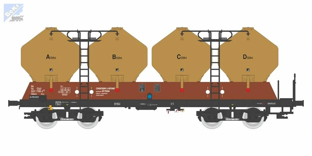 Igra model 96400000 Nádobový 4-osý vůz Uacs (Raj) ČSD