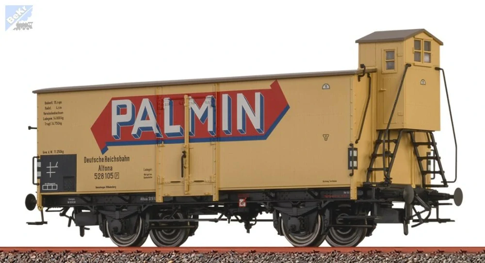 Brawa 51264 Uzavřený 2-osý vůz s brzdařskou budkou "Palmin" DRG