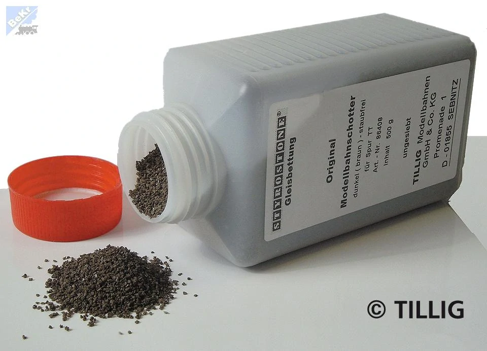 Tillig 86606 Štěrk tmavě hnědý, 500g