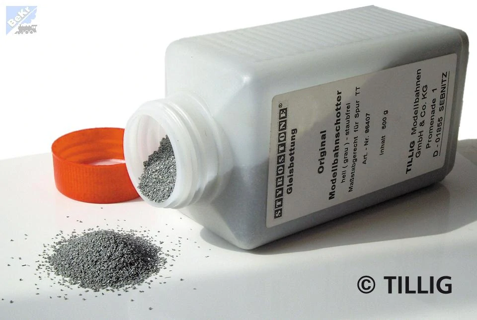 Tillig 86607 Štěrk světle šedý, 500g