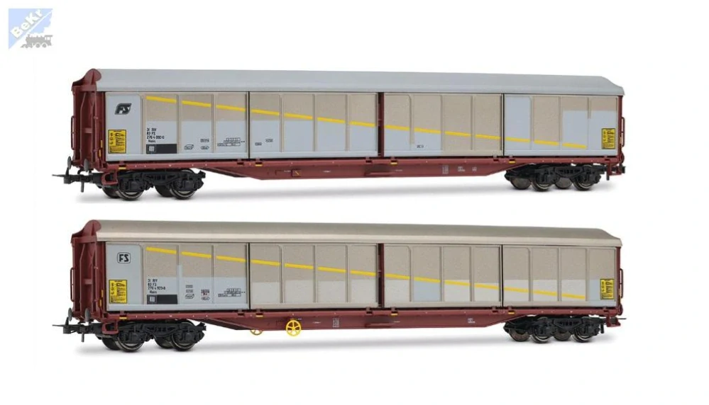 Rivarossi HR6673 Set dvou uzavřených 4-osých vozů s posuvnými stěnami Habils FS